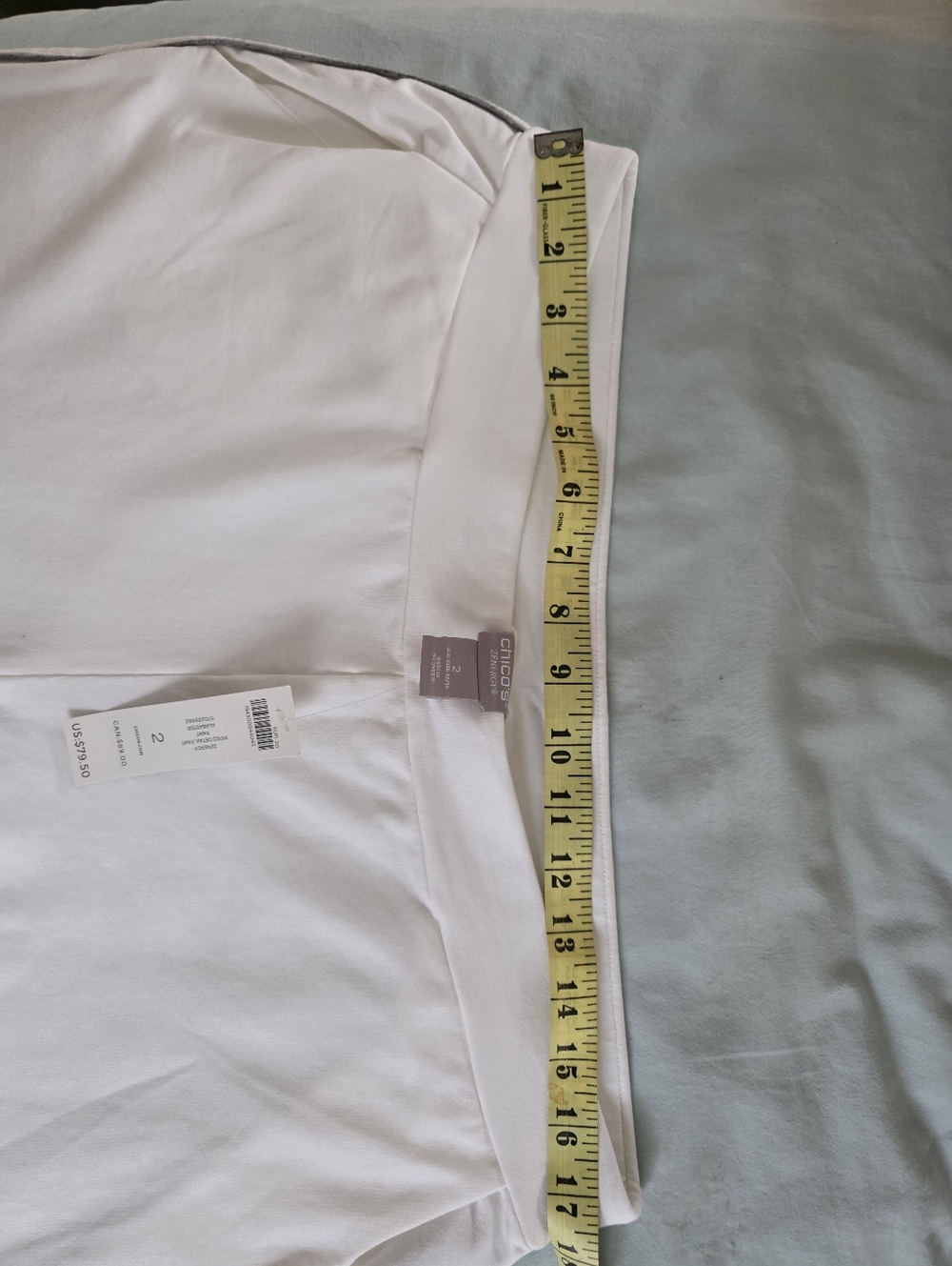 NWT Chico's Zenergy Piped Detailed Pant Alabaster Size 2 - Picture 3 of 6